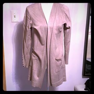 Light brown/tan long duster sweater medium